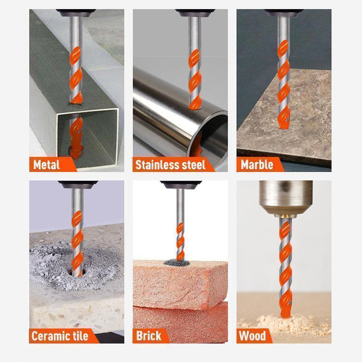 Robust carbide drill bit designed for efficient drilling through hard masonry and porcelain tile