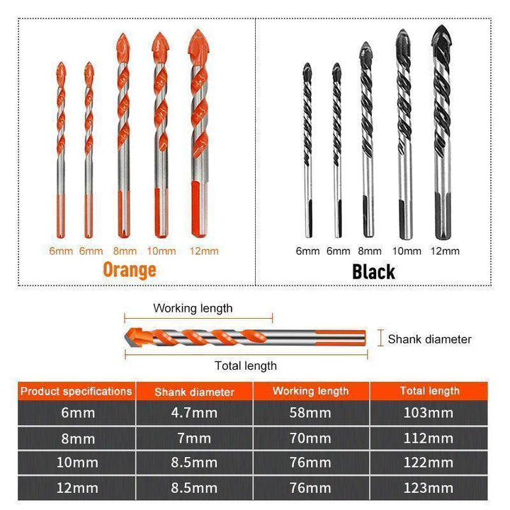High-performance carbide-tipped drill bits, essential power tool accessories for DIY and professionals