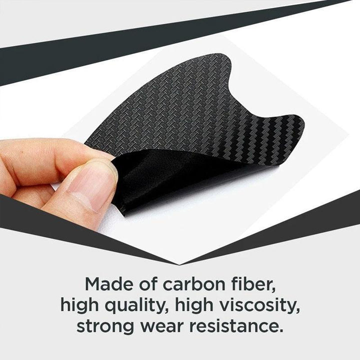 Durable carbon fiber scratch guard for car door handles, easy application