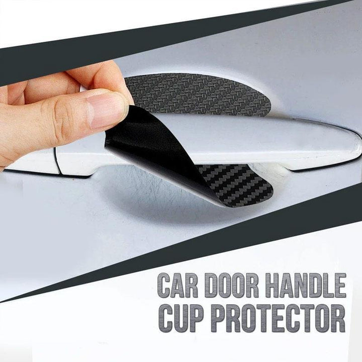 Auto exterior protection: carbon fiber scratch guard for car door handle area