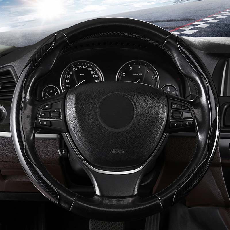 Carbon Fiber Steering Wheel Cover for Cars