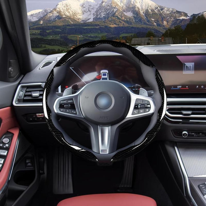 Carbon Fiber Steering Wheel Cover for Cars