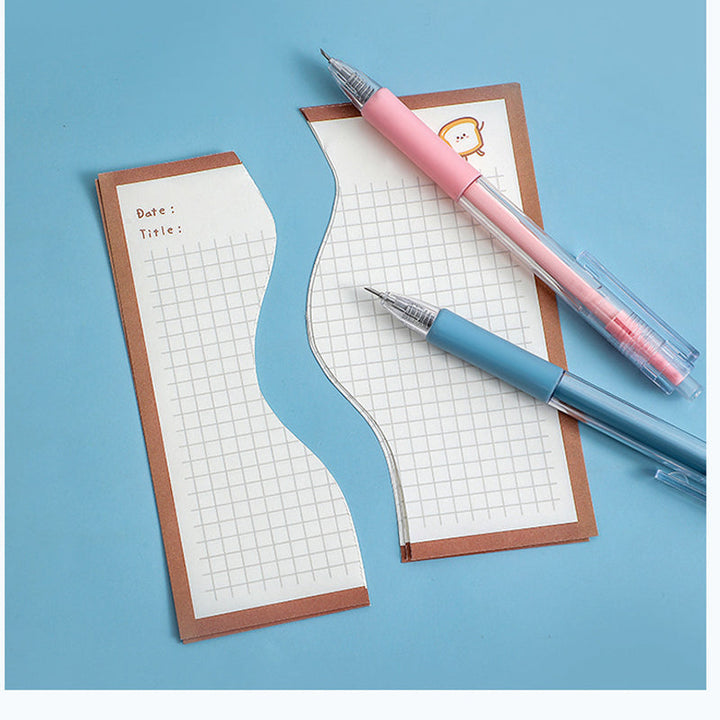 Morandi yellow cartoon pattern utility knife for students, safe and easy paper cutting tool