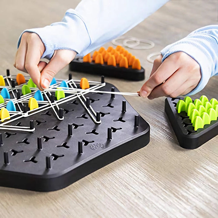 Educational family board game, Chain Triangle Set, enhancing strategic thinking and puzzle skills