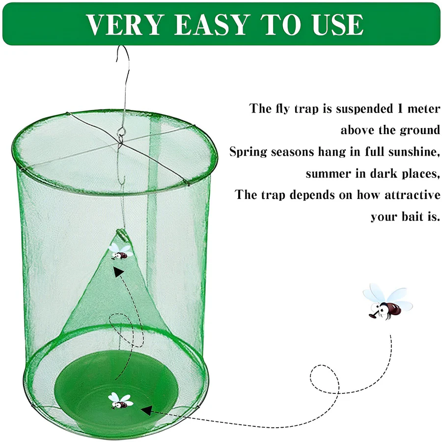 Effective outdoor stable fly trap offers a chemical-free pest control solution for large outdoor spaces & farm supplies.