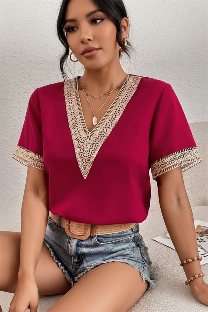 Stylish women's comfortable tee, a chic short sleeve t-shirt perfect for casual everyday wear.