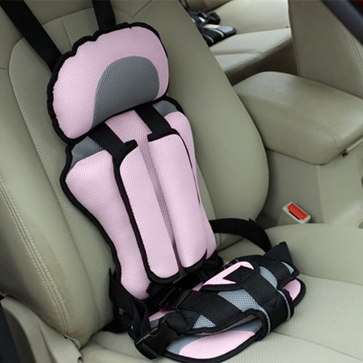 Car accessories: Child safety booster seat with 5-point harness & comfort design for kids' travel.