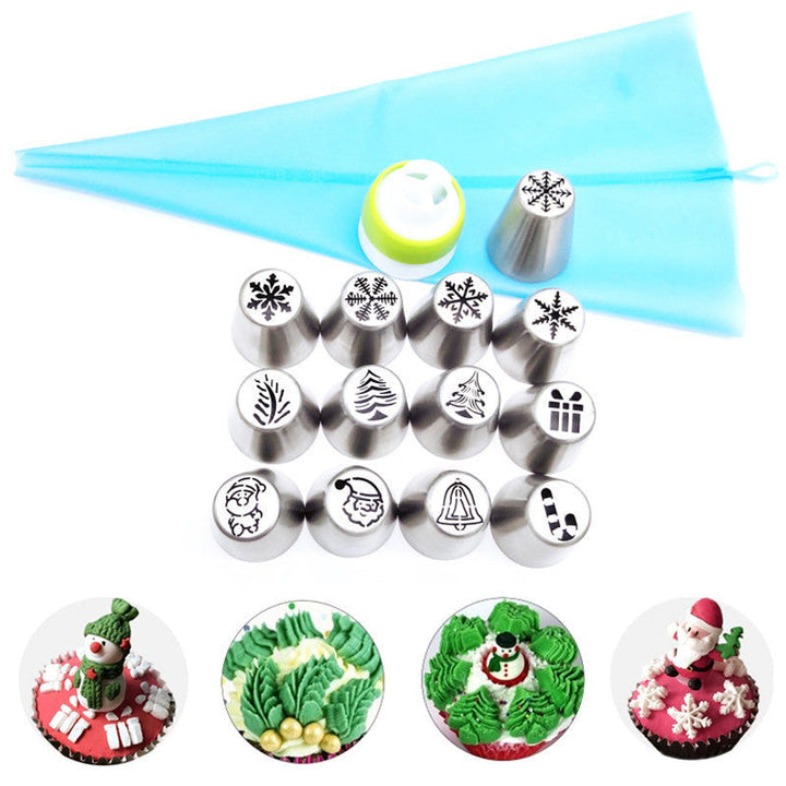 Essential Christmas decorating nozzles kit for home bakers