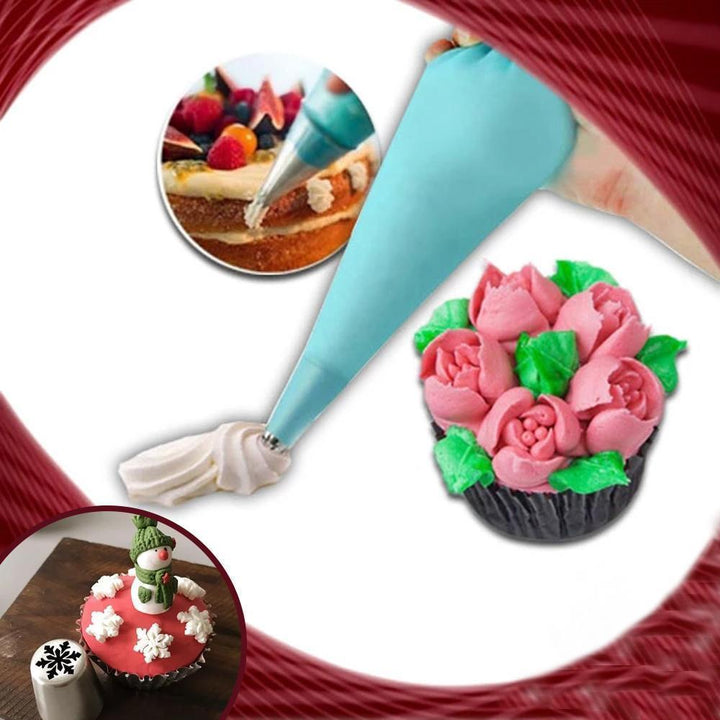Cupcake decorating nozzles kit with Christmas designs for festive baking