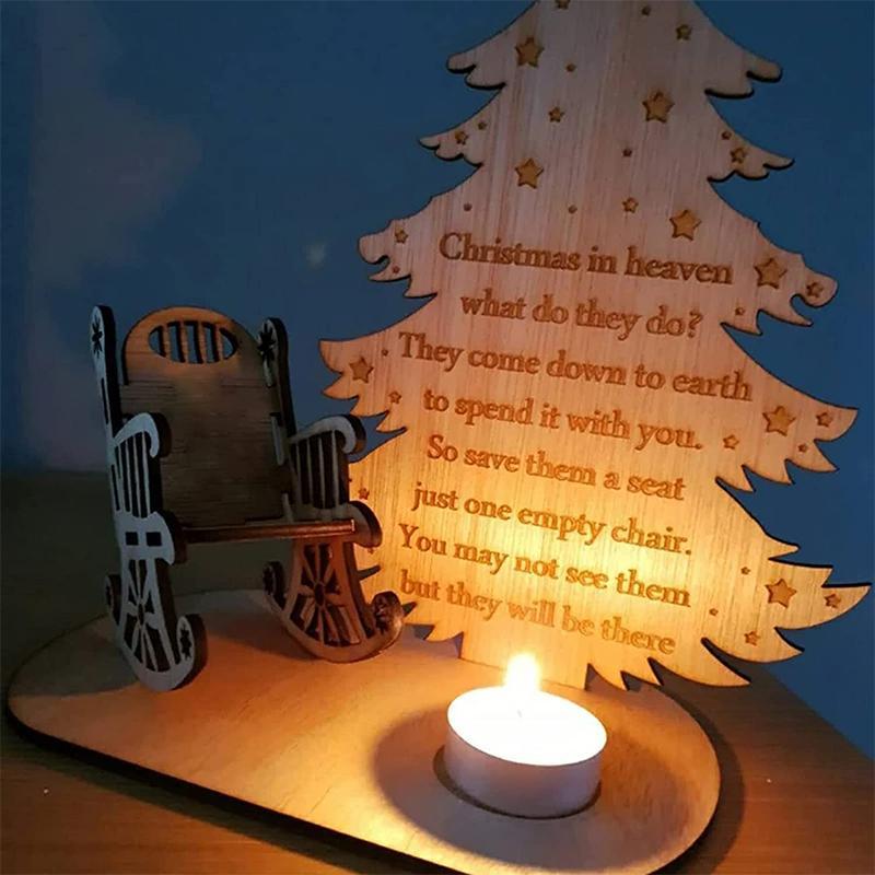 Christmas Keepsake Ornament with candle holder, 'In Loving Memory' design, for holiday remembrance.