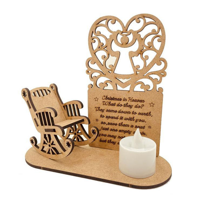 White ceramic Christmas keepsake ornament, with a comforting message for remembering loved ones.