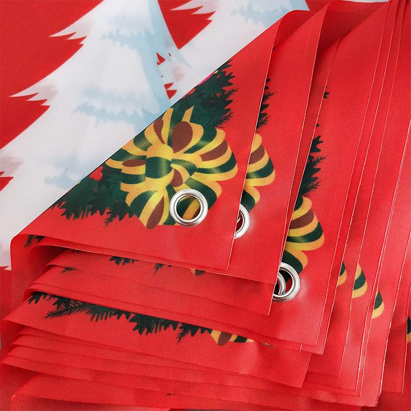 Outdoor Christmas flag banner, festive holiday decor with a cheerful snowman design, high-quality polyester