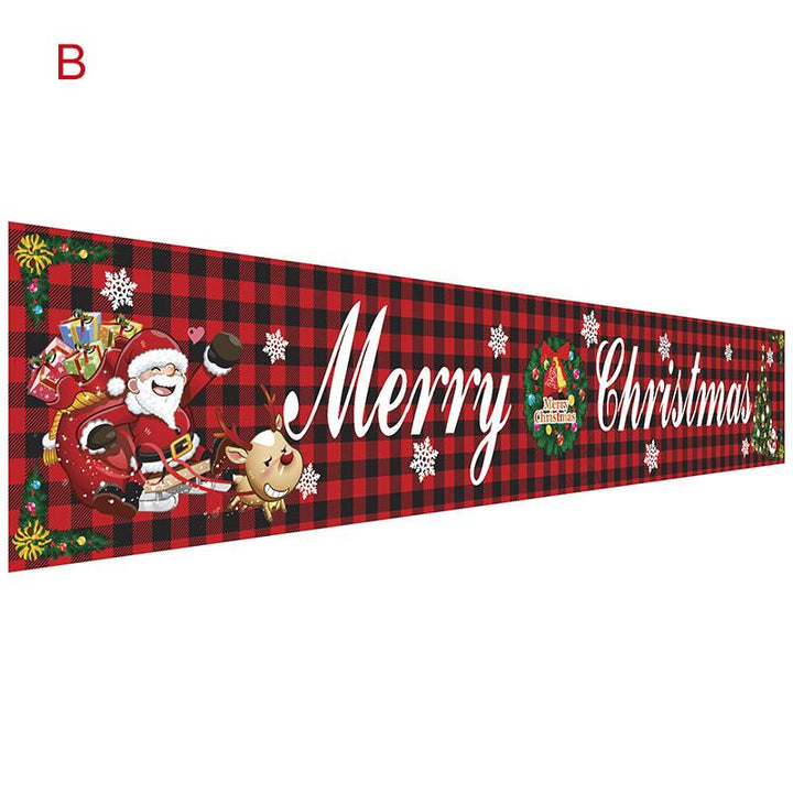 Holiday outdoor banner flag decor for Christmas, vibrant design with candy canes, weather-resistant polyester