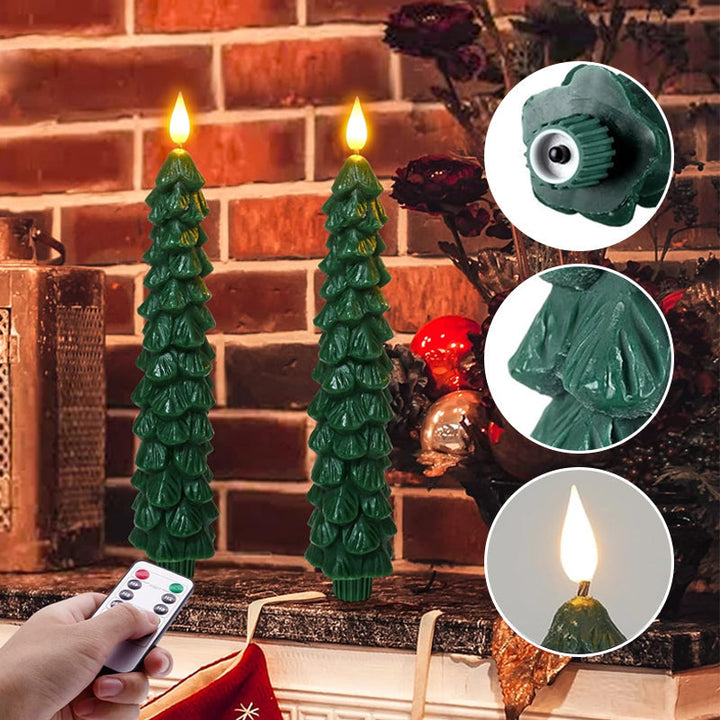 Christmas Tree LED Candles, warm white flameless light for holiday decoration