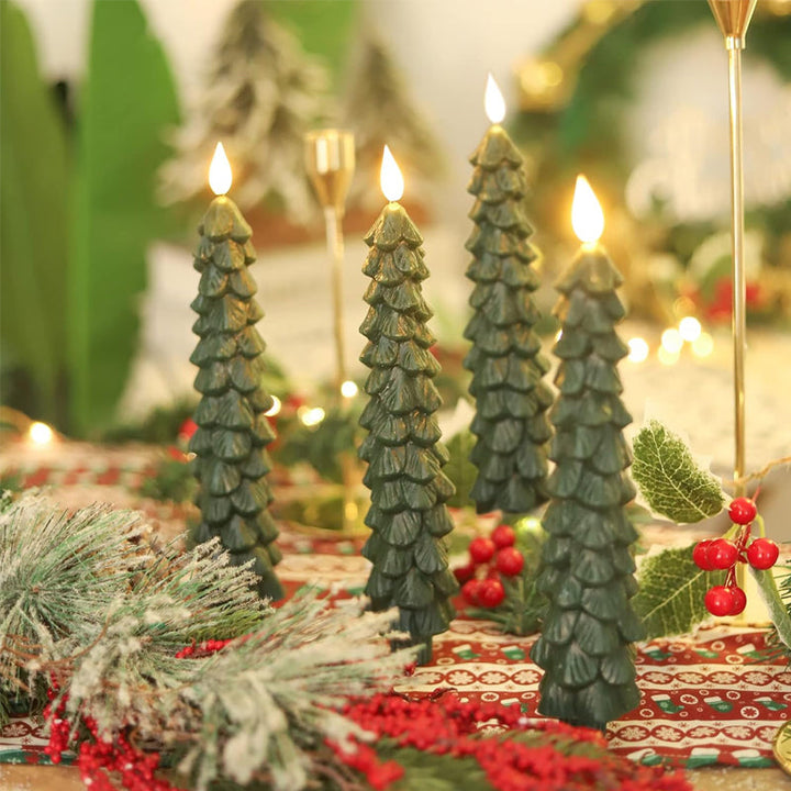 Remote-controlled LED Christmas candles, warm white light for festive decor