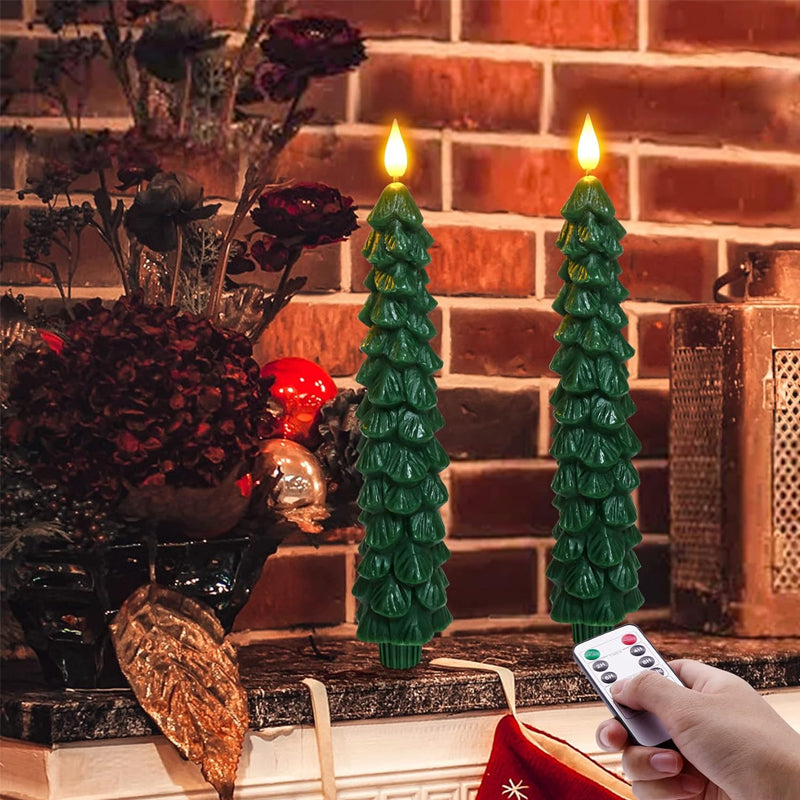 Decorative LED candles for Christmas, enhancing holiday lighting and atmosphere