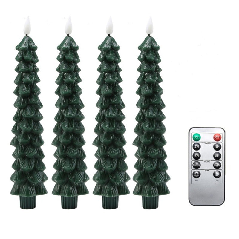 Festive LED candles, perfect for a safe and beautiful Christmas tree lighting display