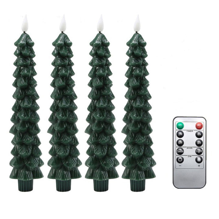 Festive LED candles, perfect for a safe and beautiful Christmas tree lighting display