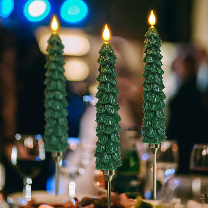 Energy-efficient LED Christmas candles, long-lasting festive tree decoration