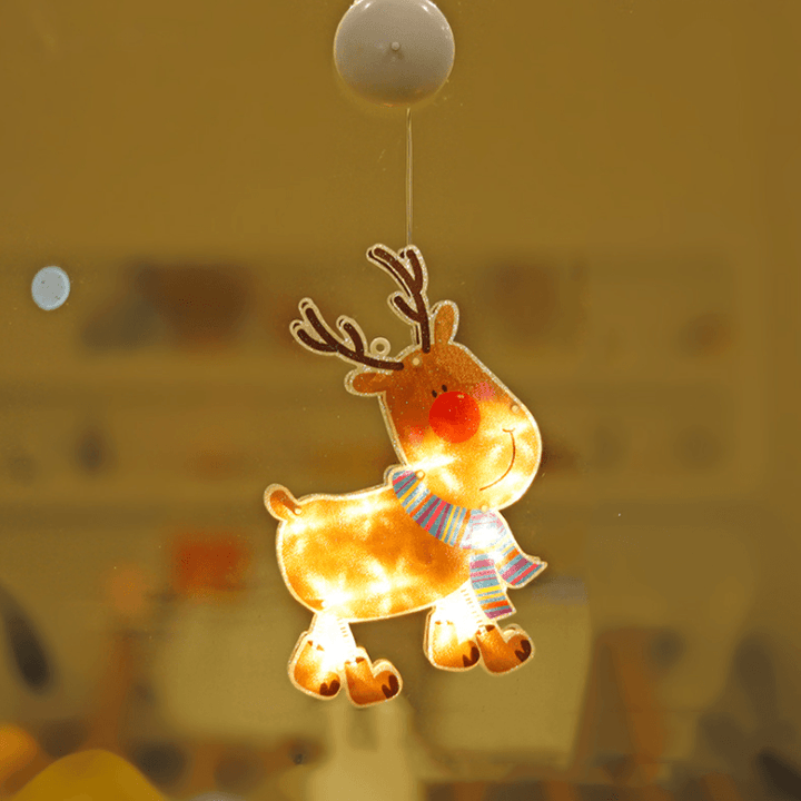 Close-up detail of the suction cup mechanism on a Christmas LED light, reliable window attachment