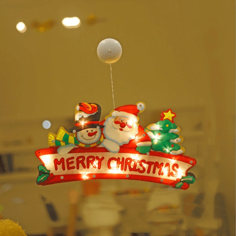 Christmas Suction Cup LED Light in a heart shape, spreading holiday love and warmth, romantic seasonal decor