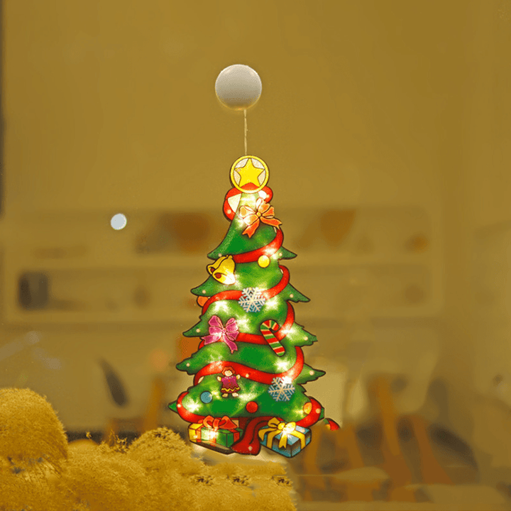 Elegant Christmas LED candle light with suction cup for windows, classic holiday decoration