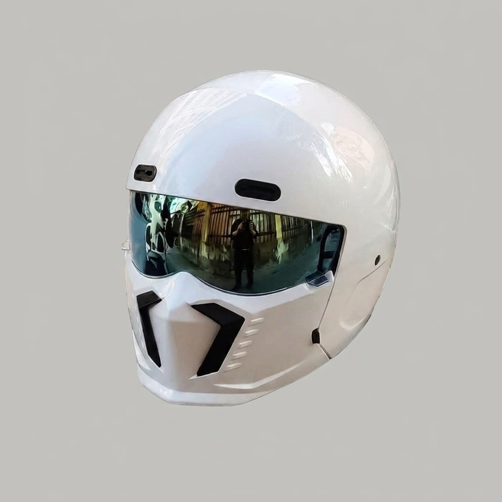 Men's & women's classic matte black motorcycle helmet with transparent lens. DOT/ECE approved rider protection.
