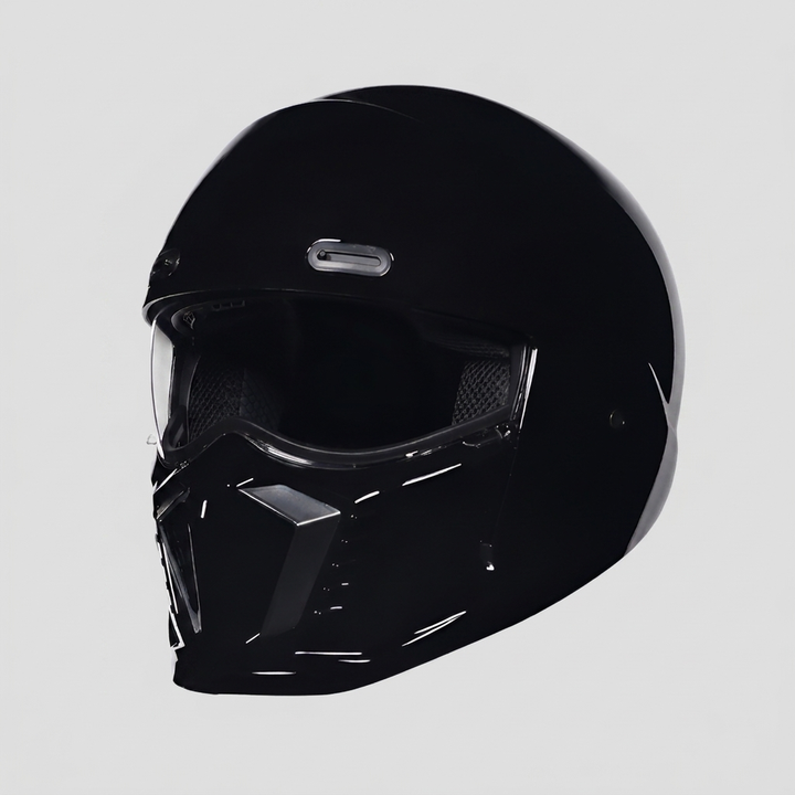 Men's & women's classic motorcycle helmet in matte black. DOT/ECE certified for reliable rider safety.