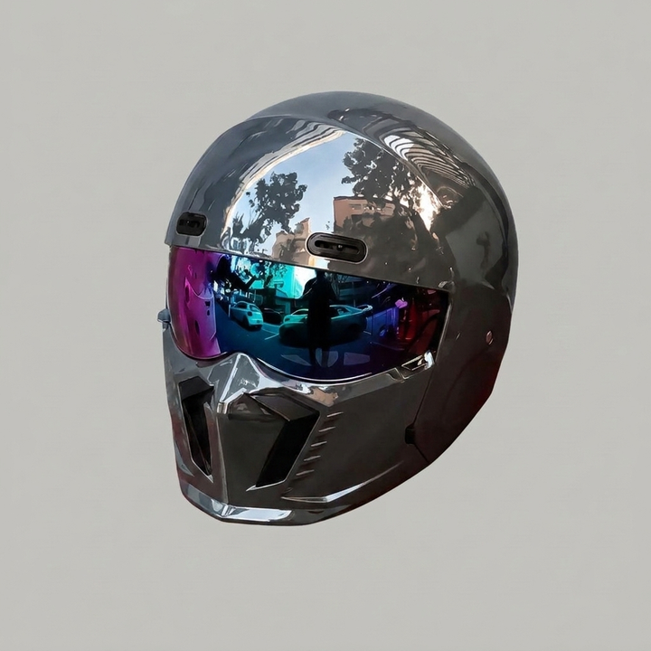Protective classic matte black motorcycle helmet, DOT & ECE approved. Essential safety for any ride.