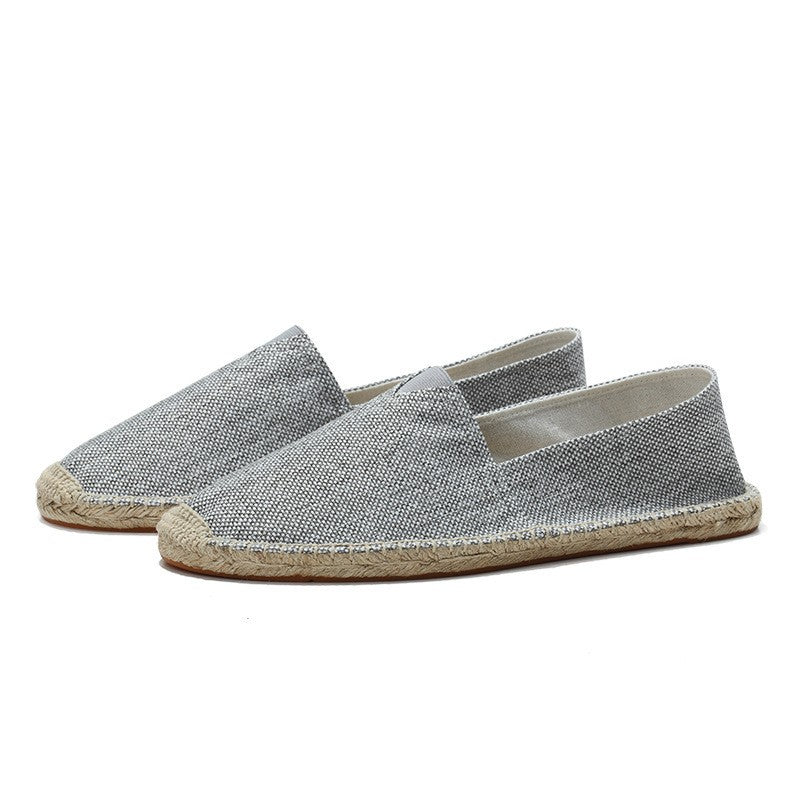 Classic men's slip-on espadrilles for casual summer wear.