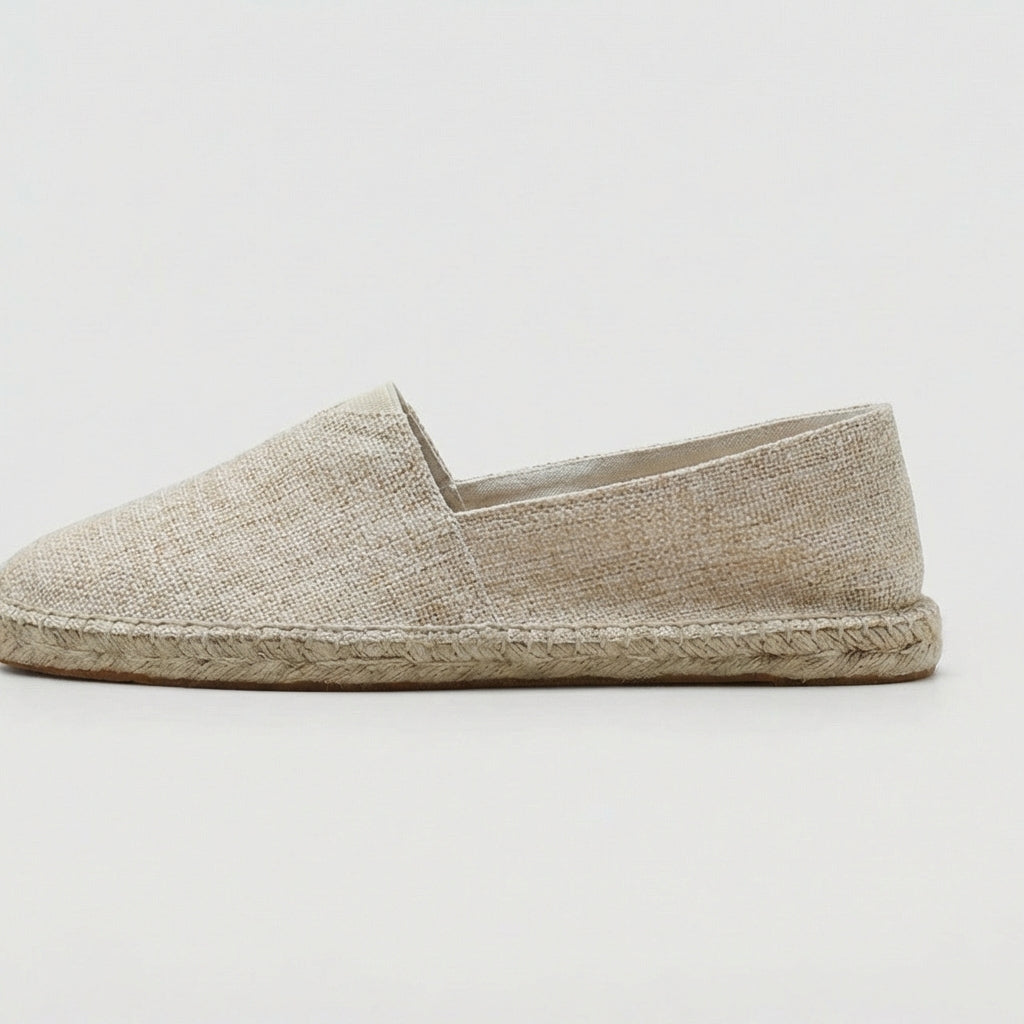 Relaxed men's espadrilles, classic slip-on design, ultimate summer comfort.