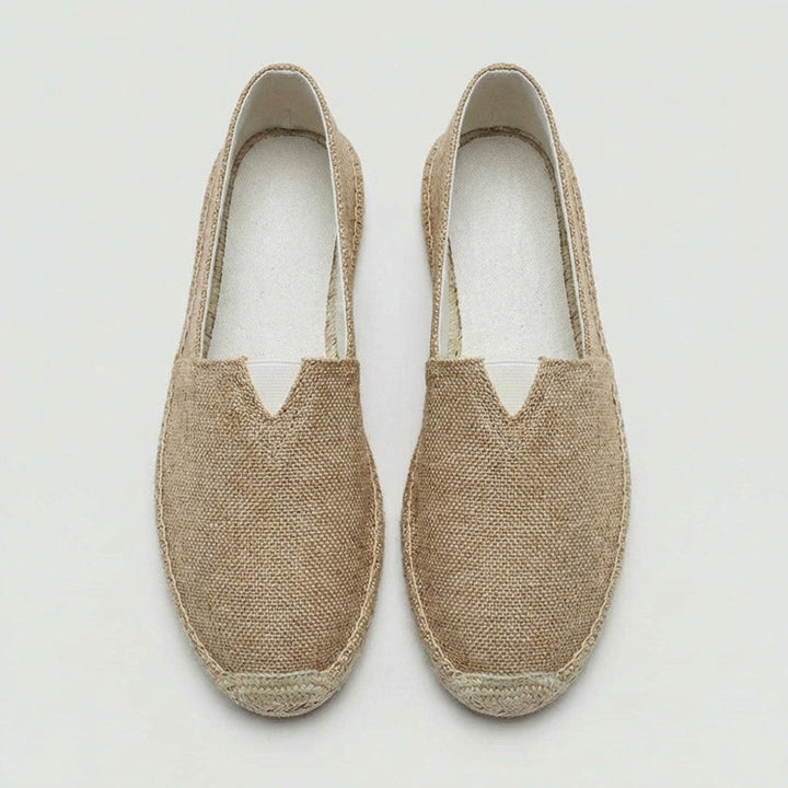 Comfortable men's espadrilles, classic slip-ons for relaxed summer style.