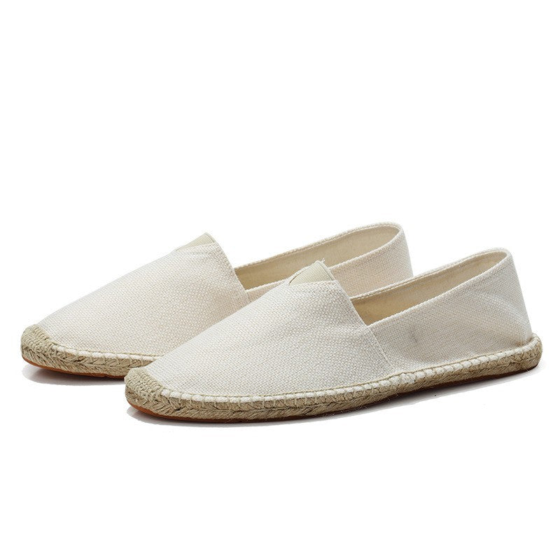 Comfortable men's slip-on espadrilles, classic design for beach & vacation.