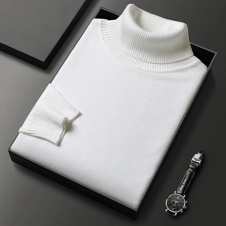 Versatile men's classic turtleneck, perfect for cold weather layering.