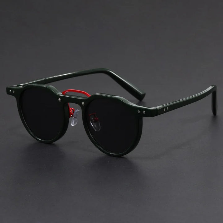 Stylish round frame unisex sunglasses with full UV400 protection, perfect for any outdoor activity.