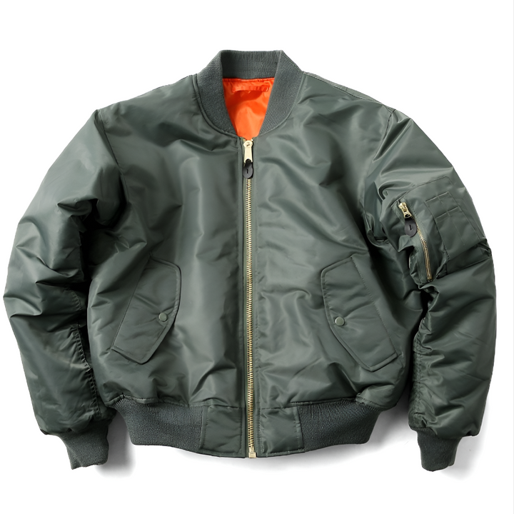 Unisex classic bomber jacket with versatile style. Ideal casual zip-up outerwear for men & women, all-season wear.