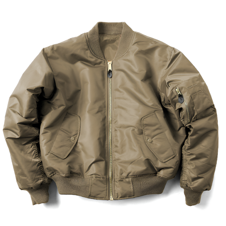 Men's classic bomber jacket, stylish & versatile. Rib-knit zip-up for everyday casual or transitional layered look.