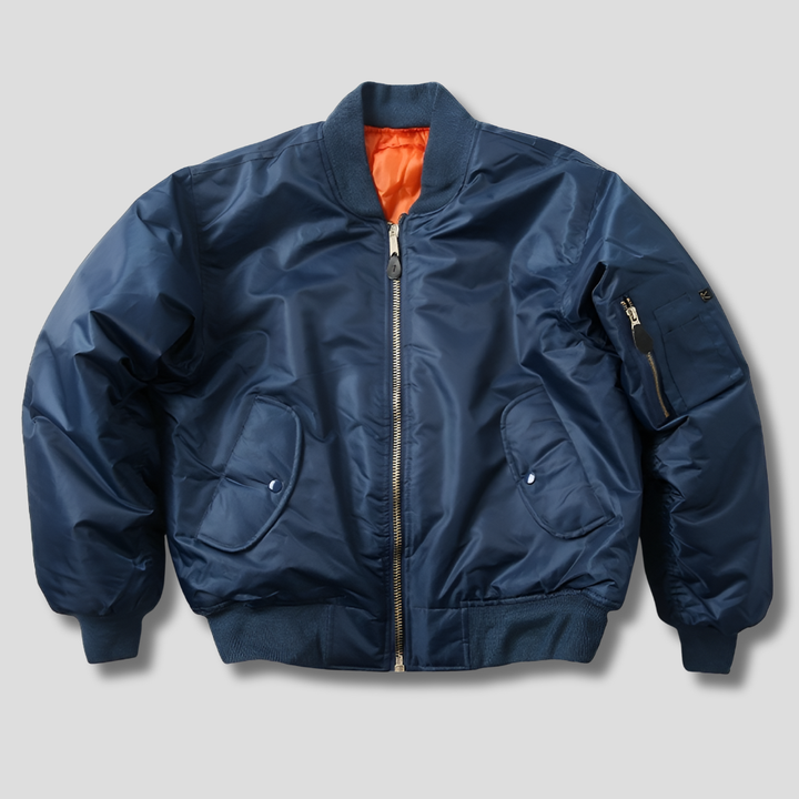 Women's classic bomber jacket, stylish & versatile. Rib-knit zip-up for everyday casual or transitional layered look.