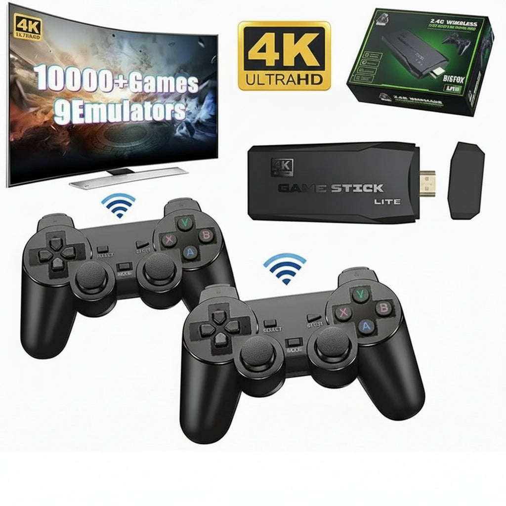Multiplayer wireless HDMI gaming console. Enjoy 20,000+ preloaded retro arcade & classic TV games.