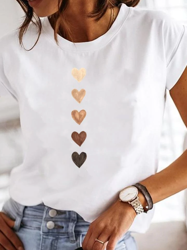 Classic women's short sleeve t-shirt, perfect for summer. Relaxed fit, comfortable casual wear for everyday style.