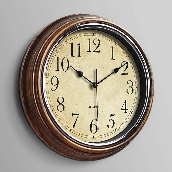 Classic wooden wall clock for living room & office decor. Silent movement, timeless design. Ideal housewarming gift.