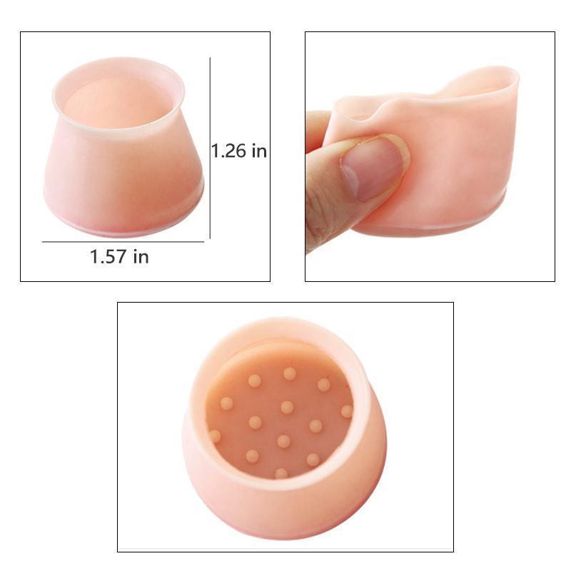 Unisex clear silicone furniture leg caps, providing floor protection and anti-scratching for chair legs.