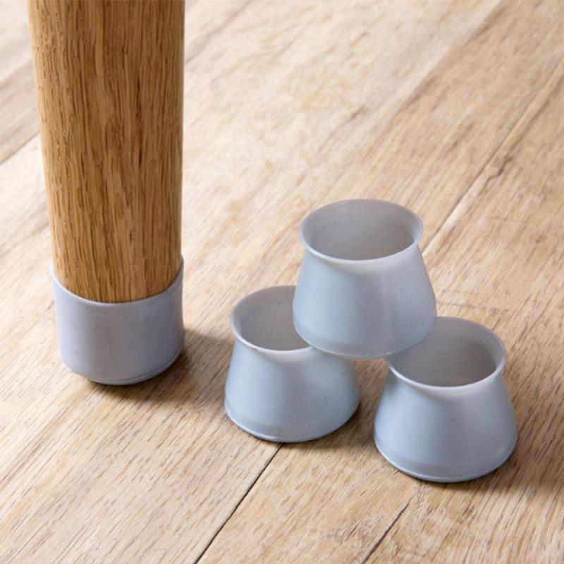 Pack of clear silicone furniture leg protectors, an essential home improvement item for floor safety.