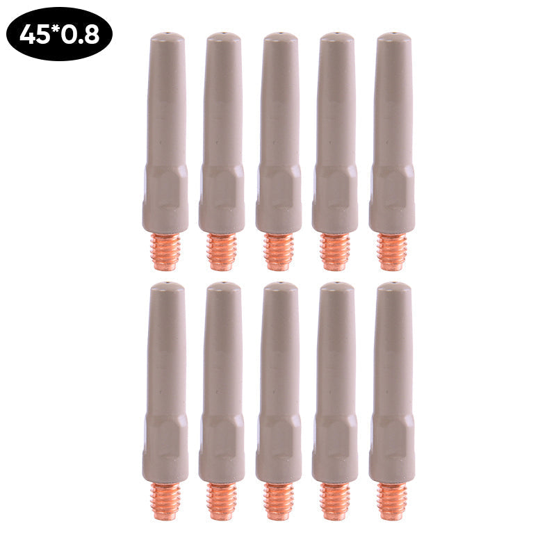 Packaging of universal welding gun nozzle, emphasizing its anti-slag coating feature for tools
