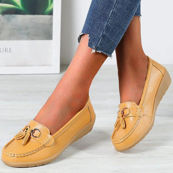 Pair of elegant women's orthopedic loafers, perfect for all-day comfort and casual daily wear.