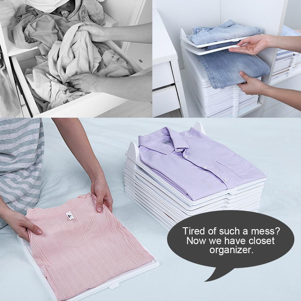 Closet organiser folding clothes storage board, space-saving wardrobe solution for home organization