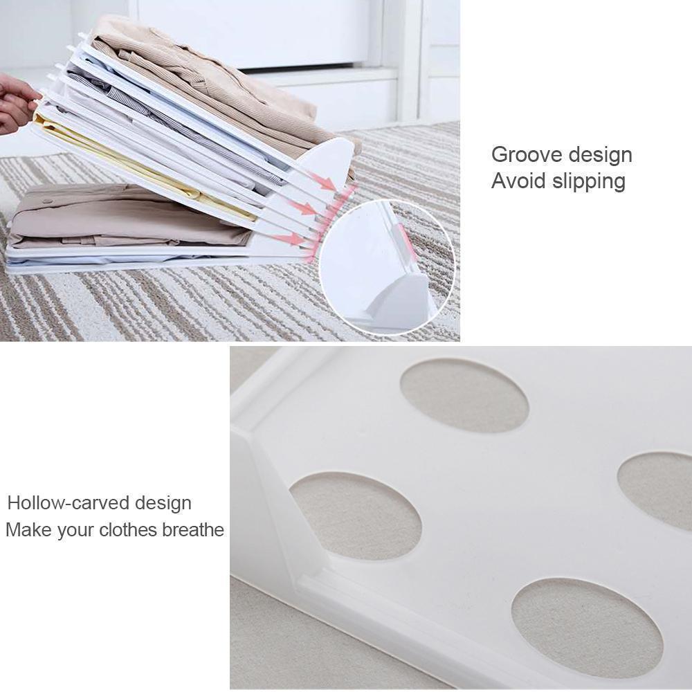 Durable folding clothes storage board, perfect drawer organizer and wardrobe solution