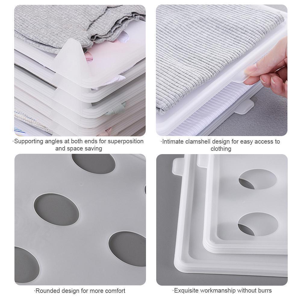 Close-up of a closet organizer folding board, showing its easy-to-use design