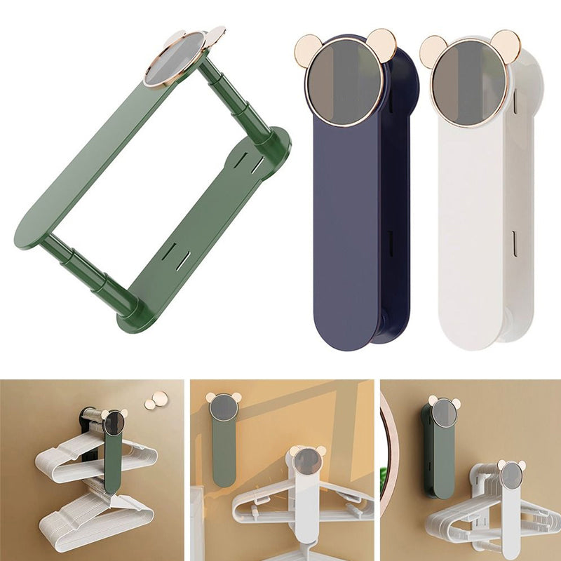 Adjustable retractable hanger organizer, fits various spaces for personalized closet management.