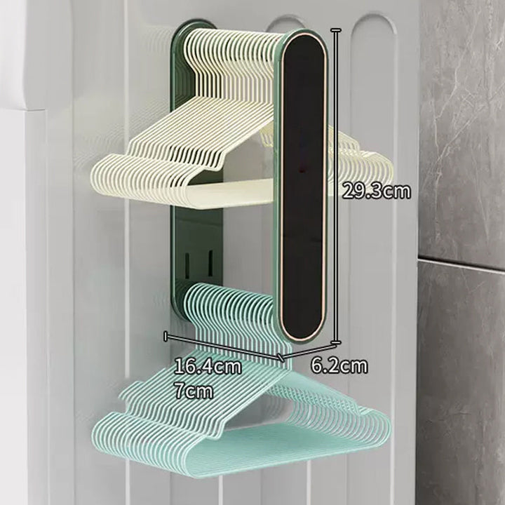 Robust wall-mounted hanger rack, built for efficient clothing management and long-lasting use.